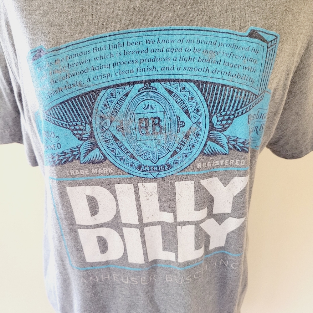 Brew City gray Bud Light tee size large - Picture 3 of 8